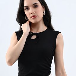 Moda Rapido Crepe Crop Top-image-32