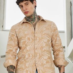 Campus Sutra Men Comfort Fit Abstract Printed Spread Collar Cotton Casual Shirt-picture-48
