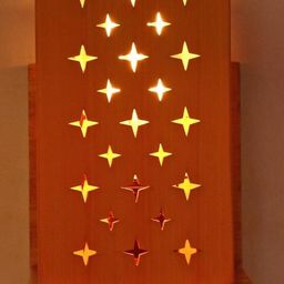 SOMIL Cream Glass Cylinder Printed Wall Lamps-image-44