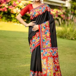 Anouk Rustic Block Print Saree image 5