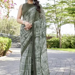 KALINI Sea Green NA Poly Georgette Sarees-picture-47