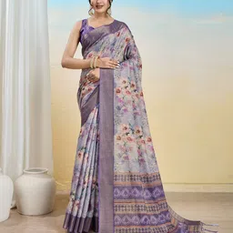DIVASTRI Floral Zari Tissue Saree-picture-33