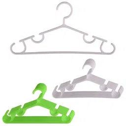 Aura Pack Of 20 White & Green Single Tier Bar Hangers-42