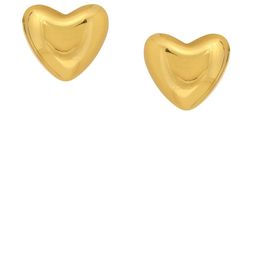 Ruby Raang Gold-Plated Heart Shaped Studs image 4