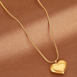 DIVASTRI Gold-Plated Heart Shaped Pendants With Chains image 5