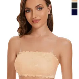 ComfyStyle Floral Bandeau Bra Full Coverage Lightly Padded-picture-19