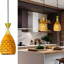 GAUVIK Mustard Textured Aluminium Ceiling Lamp-22