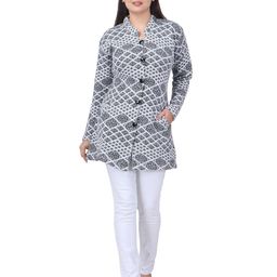WOOL 4U Women Printed Woollen Cardigan-image-96