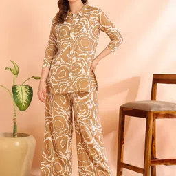 HIVA TRENDZ Printed Three-Quarter Sleeves Shirt & Palazzo-image-63