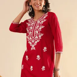 ZOLA Floral Embroidered Kurti-picture-11