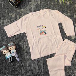 Zankhi Kids-Unisex Pink Pure Cotton Clothing Set-image-101