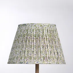 Inara Green Printed Metal Contemporary Bell Shaped Table Lamp-picture-32