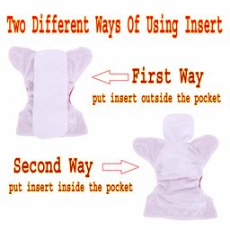 The Little Lookers 4 Layer Microfiber Insert For Reusable Diapers Pack Of 3 - White image 4