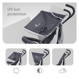 R for Rabbit Pixie Buggie Stroller with Adjustable Canopy - Grey image 4
