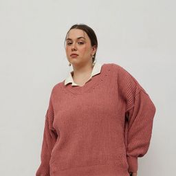 CURVY STREET Women Cable Knit Pullover-image-29