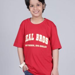 Cantabil Boys Typography Printed Round Neck Relaxed Fit T-shirt-image-63