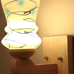 1ST TIME Blue & White Solid Glass Traditional Cylinder Wall Lamps Wall Lamps-picture-5