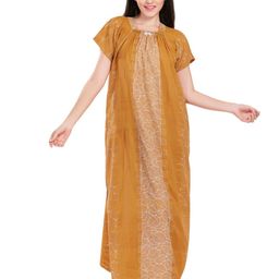 Zionity Women Square Neck Printed Maxi Nightdress-picture-26