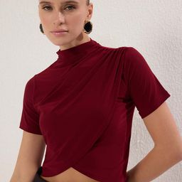 Trendyol Women High Neck Crop Top-picture-23