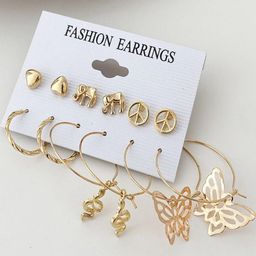 Tipsy Closet Gold-Plated Circular Stud Earrings-5