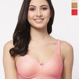 College Girl Women Pack of 3 Full Coverage Lightly Padded and Non-Wired Bra-image-60