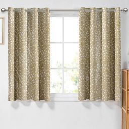 Aura Beige & White Set of 2 Floral Window Curtain-picture-35
