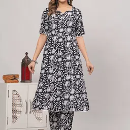 Parth Fab Women Floral Printed Empire Kurta with Palazzos-image-3