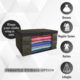 Kuber Industries Black Set of 6 Regular Drawer Organiser Organisers image 5