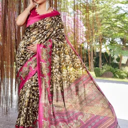 Lookmark Ethnic Motifs Printed Bhagalpuri Saree-picture-27