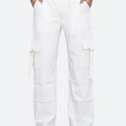 FCK-3 Women Urban High-Rise Wrinkle Free Cargos Trousers-picture-33