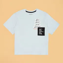 Pantaloons Junior Boys Typography Printed Applique T-shirt-30