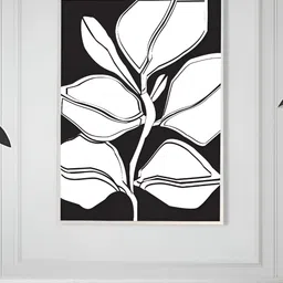 nestroots Veins of the Earth White & Black Canvas Floral and Botanical Wall Art-picture-4