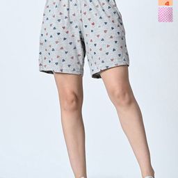 BAESD Women Printed High-Rise Shorts-image-75