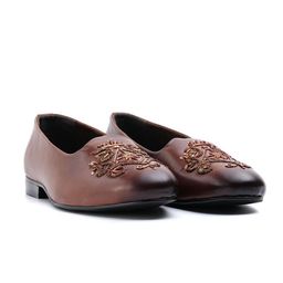 MONKSTORY Men Embroidered Formal Mojari Shoes-image-63