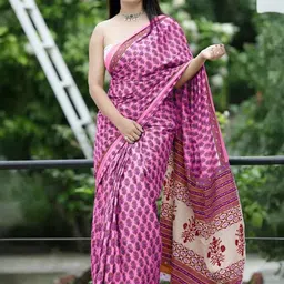 JAINICA Floral Pure Cotton Saree-picture-50