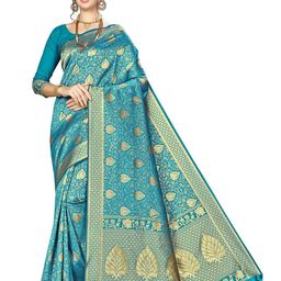 Maroosh Woven Design Zari Silk Blend Banarasi Saree-image-31