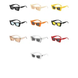 AUGEN Unisex Black Lens & Black Rectangle Sunglasses with-image-54