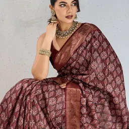 Rekha Maniyar Printed Woven Design Zari Saree-picture-29
