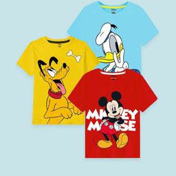 KUCHIPOO Boys Multi Cotton Printed Regular Fit Tshirts-picture-9
