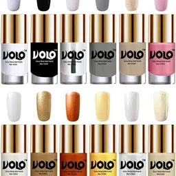 VOLO Set Of 12 Luxury Super Shine Nail Polish- 9.9ml Each- Combo- No- 344-16