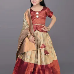 satyamfab Girls Ready to Wear Lehenga & Blouse With Dupatta-image-63