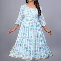 NUPITAL Women Self Design Cotton Blend Kurta Sets-picture-47