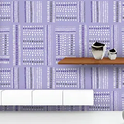 ArtzFolio Printed UV-Resistant Anti-Bacterial Hand Drawn Tribal Stitches Peel & Stick Wallpaper-image-33