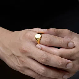 SWASHAA Zane Matte Signet Mens Ring-40