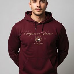 Adro Toujours en Avance 320 GSM Fleece Printed Graphic Hoodie-picture-32