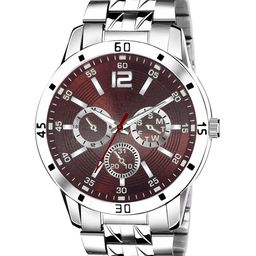 CSAMON Men Textured Round Foldover Regular Analogue Watch-1017-image-119