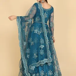 Warthy Ent Embroidered Semi-Stitched Lehenga With Unstitched Blouse With Dupatta image 2