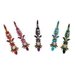 Comet Busters Set of 3 Handcrafted Reusable Traditional Designer Bindis - 002 image 3