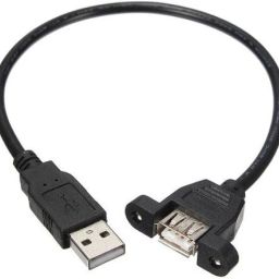 TECHGEAR 30cm USB 2.0 A Male to USB A Female Panel Mount Adapter Cable USB Adapter-image-32