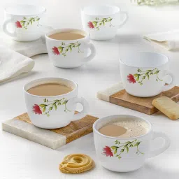 Pack of 6 Opalware Oriental 140 ml Opalware Cup Set-image-3
